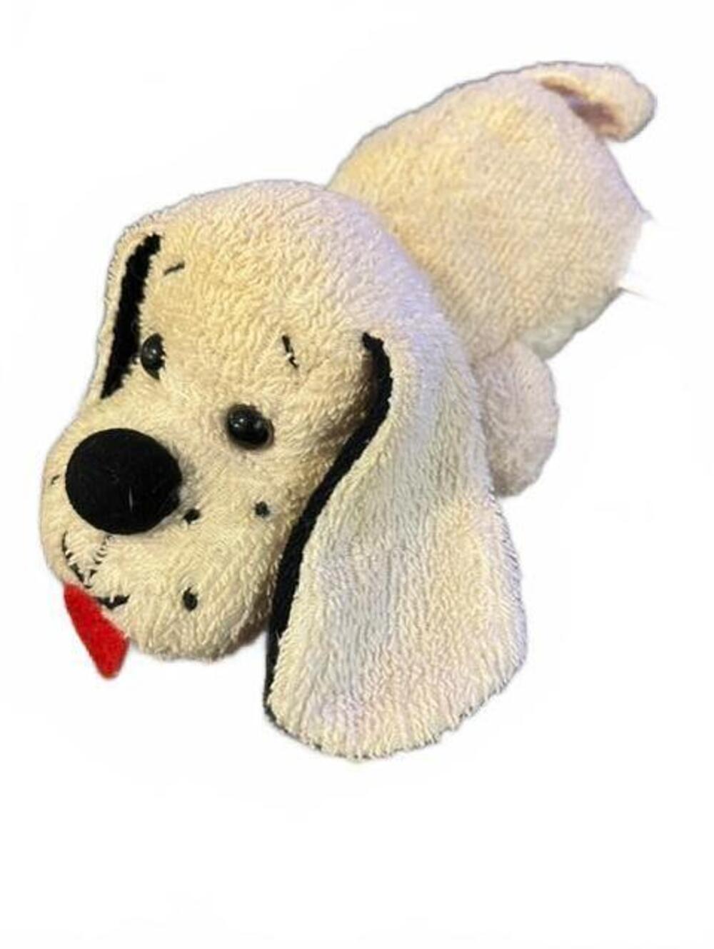 Vintage 1999 Squeezamals Floppy the Dog Terry Cloth Plush Puppy Beanie Toy